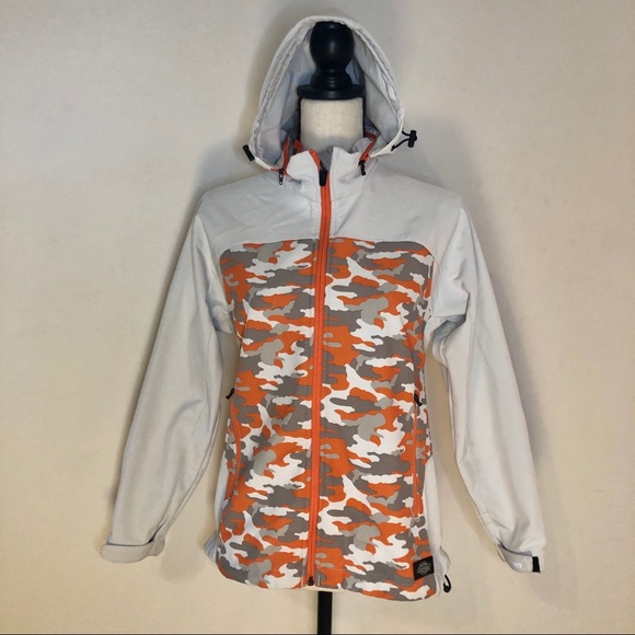 Dickies Orange & White Camouflage Coat with Moisture Management Size Small - Picture 2 of 14